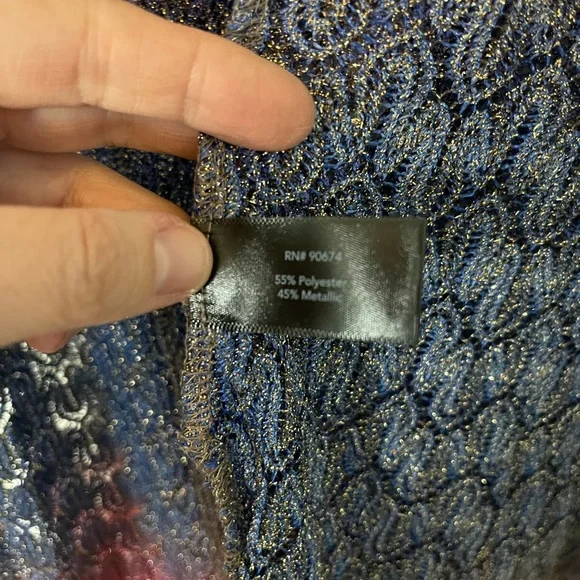 Patterned Lurex Sweater Duster - Picture 2 of 10